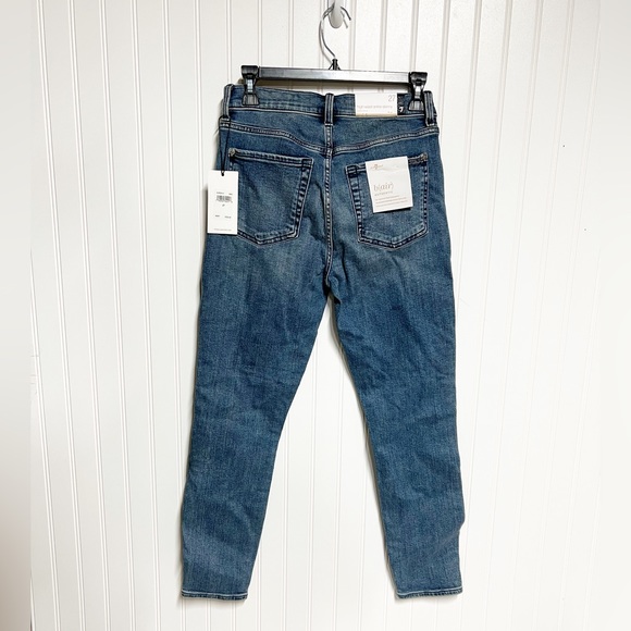 NWT 7 FOR ALL MANKIND B(air) High-waist Ankle Skinny Jeans 27 Glitter - Picture 12 of 13